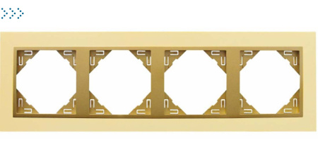 4-х местная рамка, золото/золото (90940 TOU)